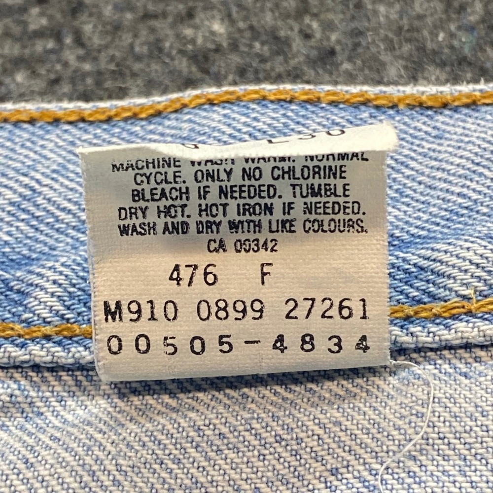 Levi's Vintage Mens W38 L30 Light Wash 505 Regular‎ Fit Straight Leg Jeans - Picture 4 of 10
